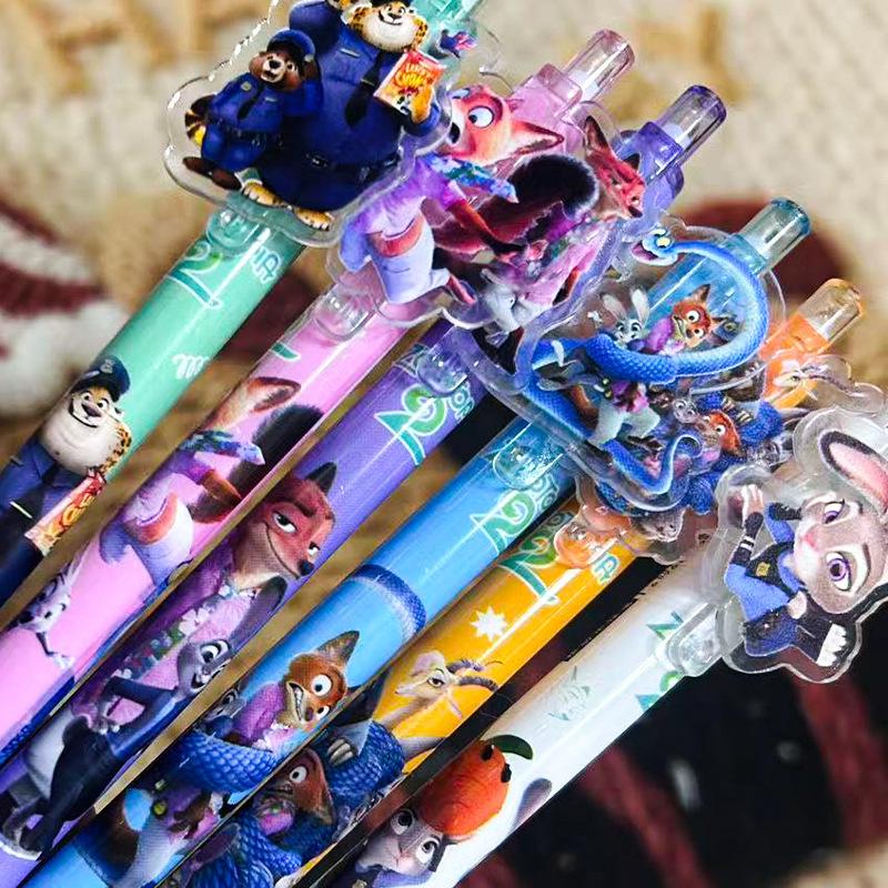 Crazy Zootopia Penna Neutra Cartone Animato Volpe Nick Coniglio Carino Judy Stile Ins Cancelleria per Studenti Penna a Pressione Regalo per Bambini