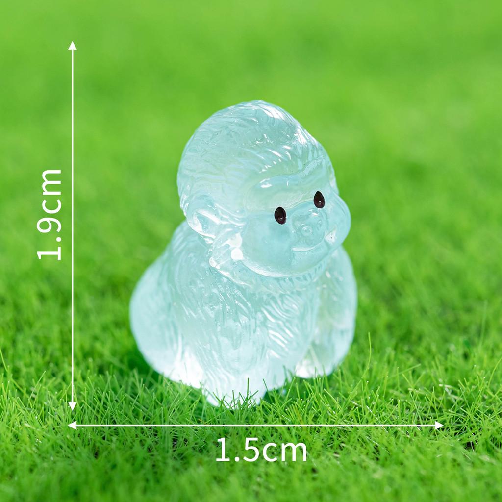Resin Noctilucent Animal Gorilla Figurine With Multicolor For Decoration Home