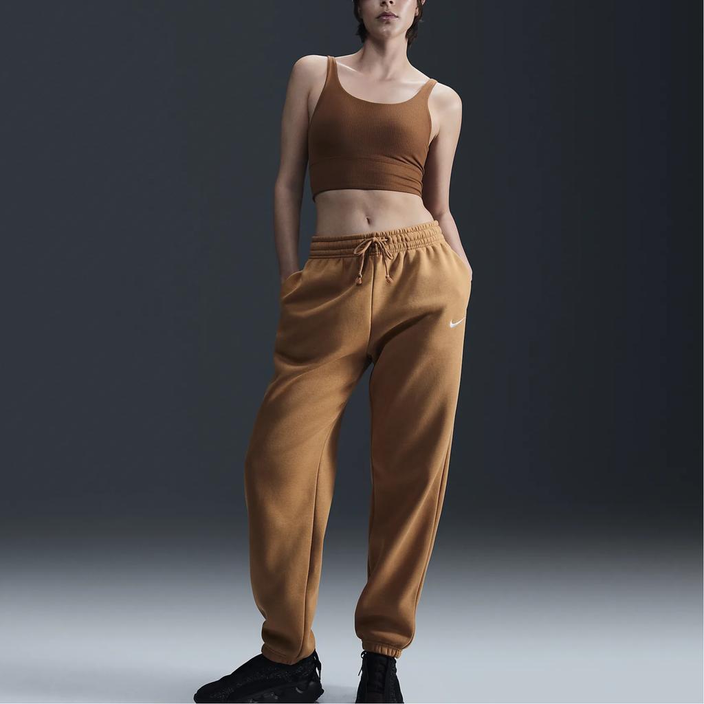 Nike Sportswear Phoenix Logo Print Elastic Drawstring Cuffed Knit Joggers Women Joggers Linen FZ5996-224