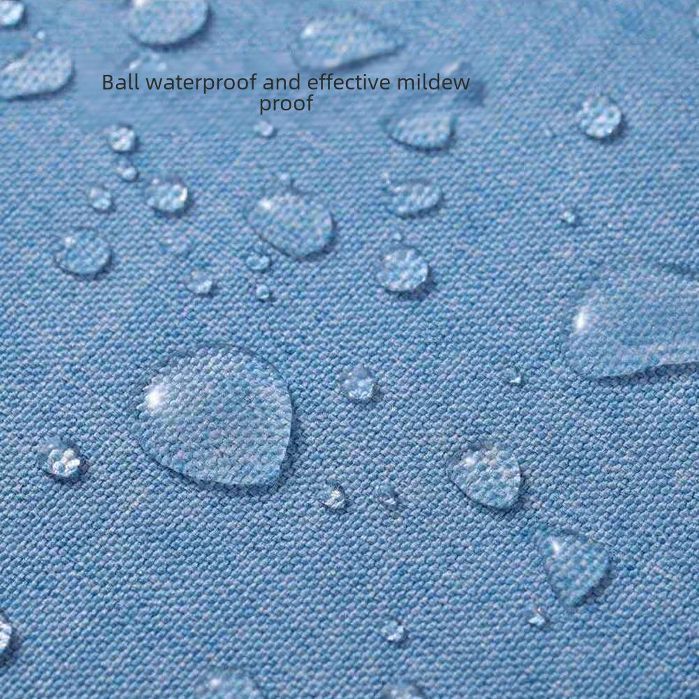 Waterproof Imitation Linen Shower Curtain - 235g Polyester, Thick Solid Color, Ideal for Bathroom Partitions