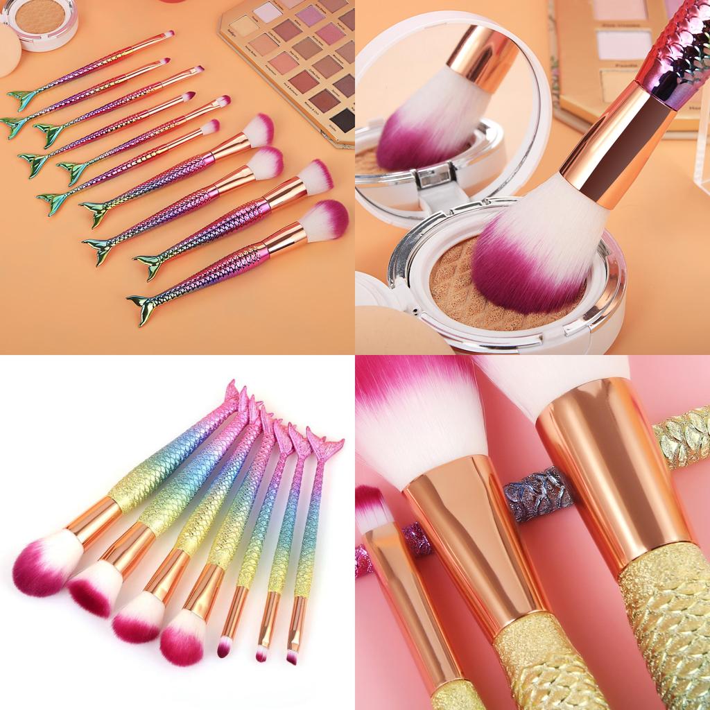 Makeup Brush Set With Nylon Bristles For Eyeshadow And Powder Application Perfect For Beauty Enthusiasts