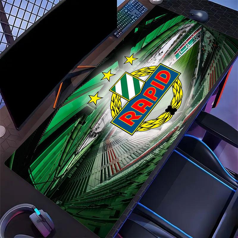 SK Rapid Wien Mouse Pad, Large Gaming Desk Mat, Non-slip XXL Mousepad for Laptop & Tablet, Mini PC Playmat with Stitched Edges