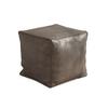 Non-Slip PU Leather Ottoman Waterproof Moroccan Pouf Unstuffed Cushion Cover  Shoe-changing