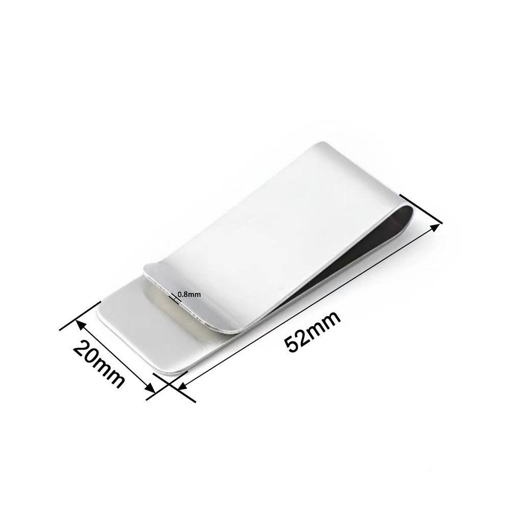 2pcs Metal Money Clip for Credit Card Holder Bill Clamp for Mini Purse Stainless Steel Brass Paper Clip for Notebook Bookmark