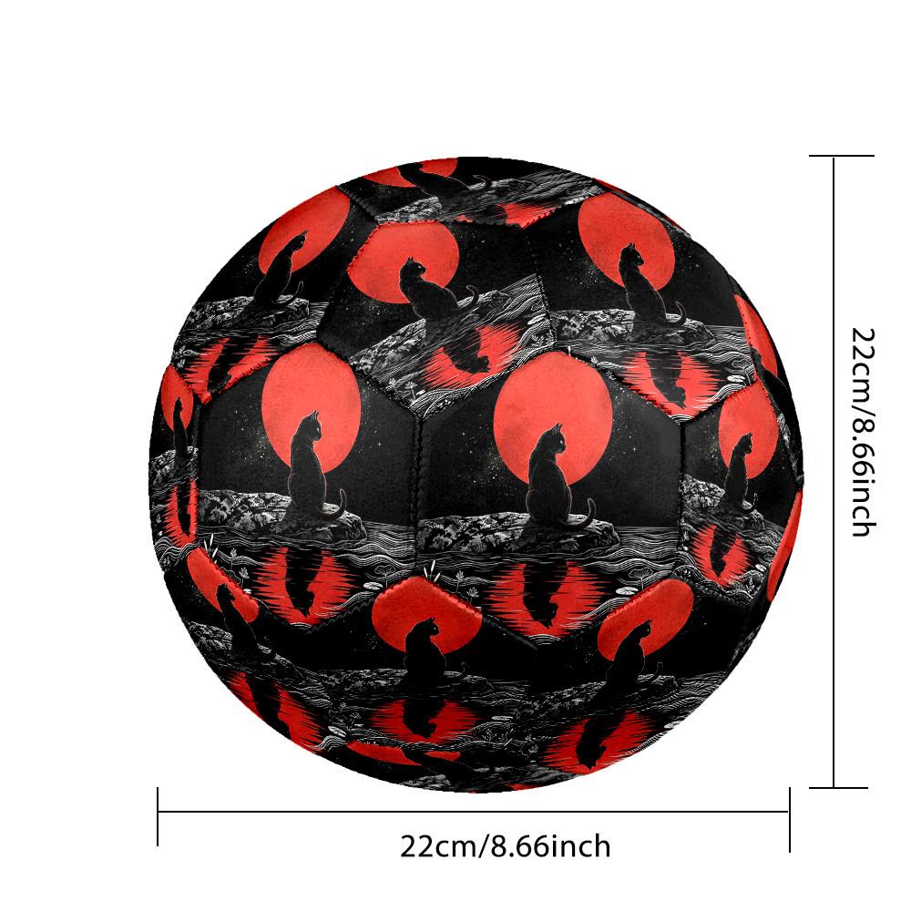 1pc Moonlit Reflection Theme Soccer Ball Football, Size 5, Lightweight PVC, Durable Outdoor Training Soccer Ball, Gift M61428