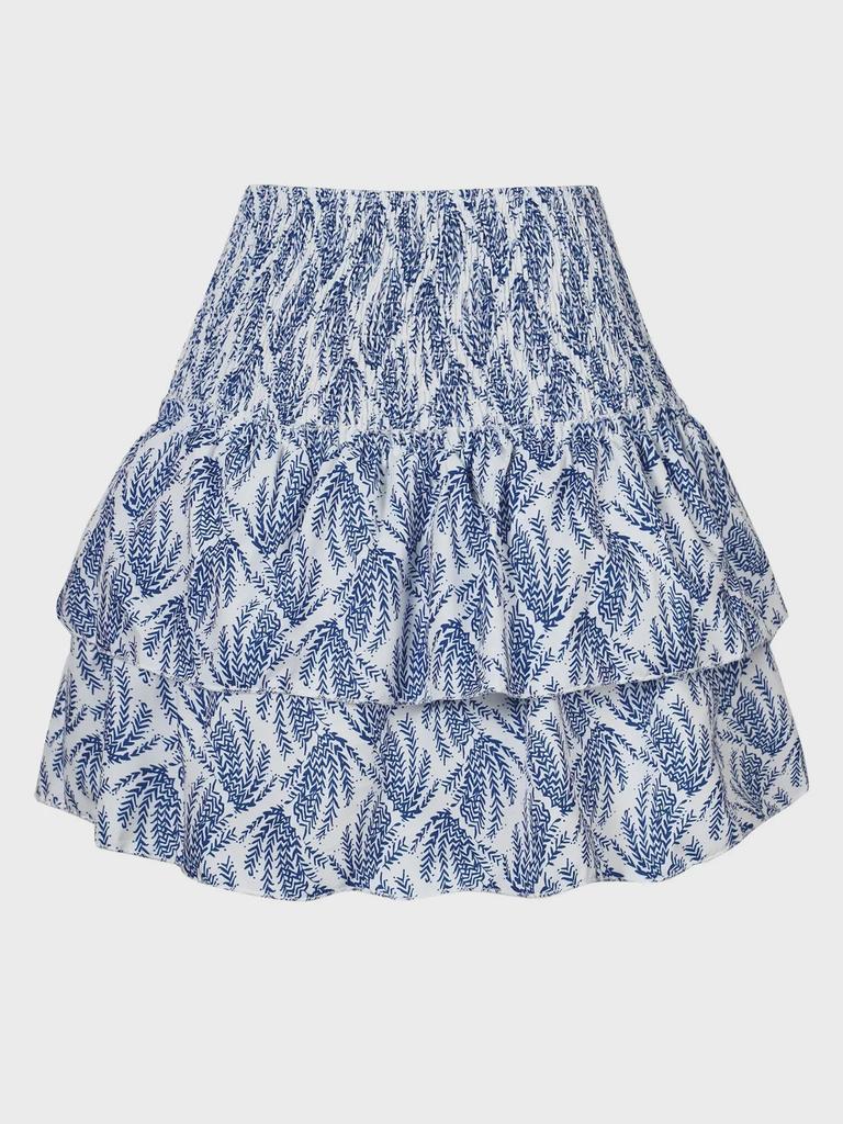 2023 Women's Pleated Ruffle Mini Skirt - Floral Print, 13 Colors Available
