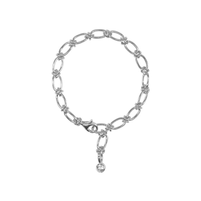 Brățară cu lanț Aphrose cu piatră de naștere (Argint)