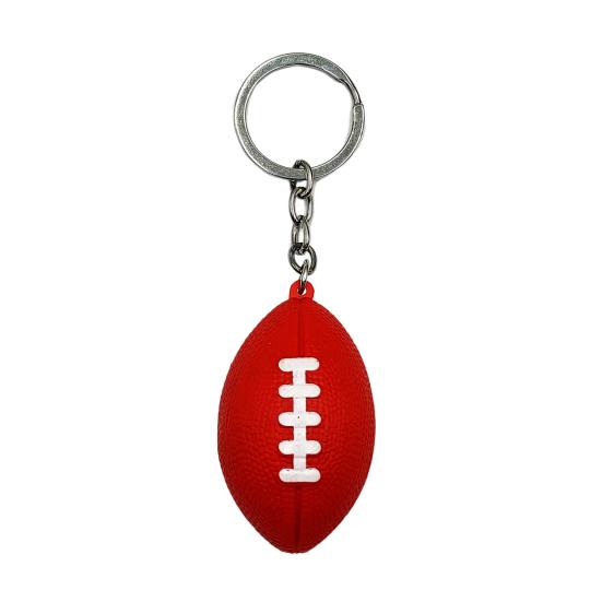 Mini Keychain Pendant Simulation Realistic Rugby Decor Decorative Anti-fall Ornamental Rugby Key Ring Pendant Outdoor Supply