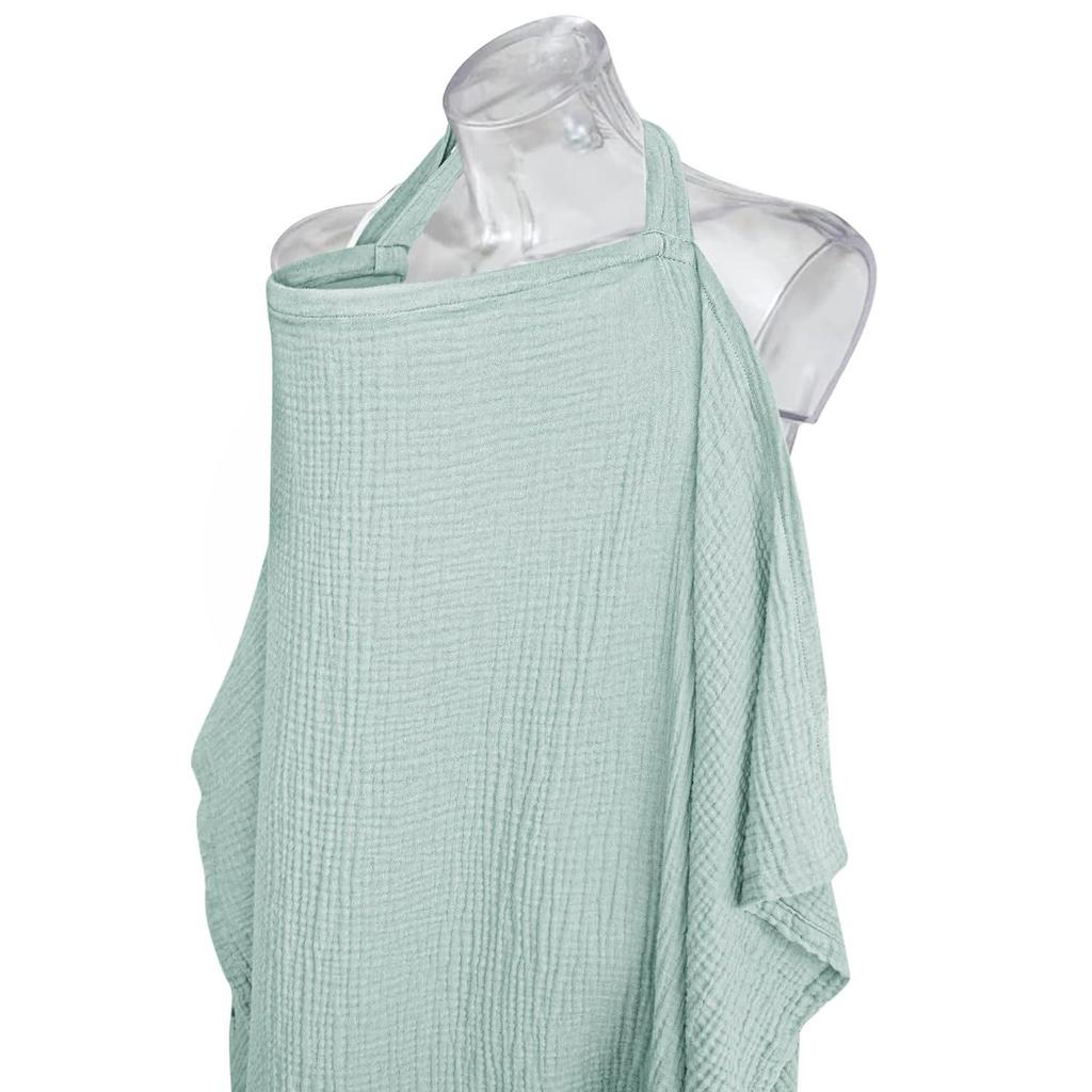 Breastfeeding Cover: Cotton Gauze Nursing Apron & Scarf