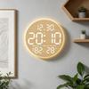 10 Inch Digital Wall Clock LED Alarm Clock Temperature Humidity Date Week Timer Light Adjustment Ambient Light Remote Control