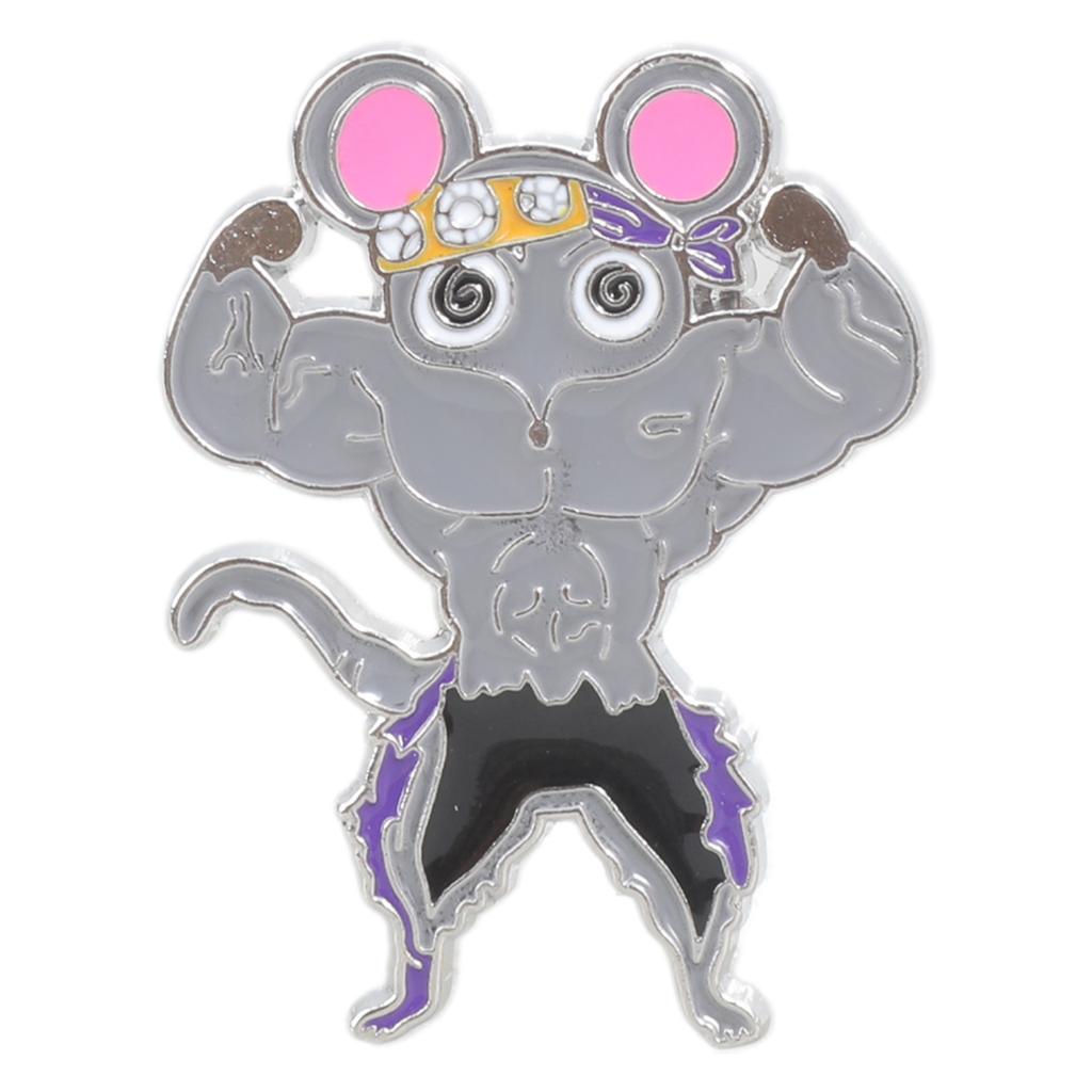 Versatile Exercise Mouse Enamel Pin Elegant Barbell/Fitness Mouse Brooch Pin Accessory for Parties Dates Daily Style