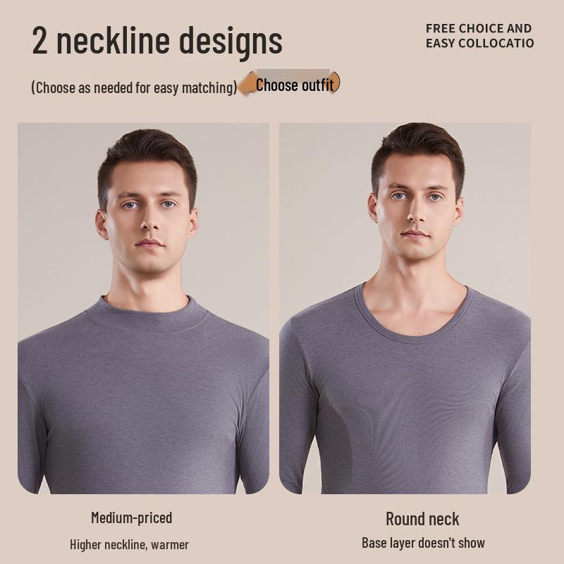 Herren Thermounterwäsche-Set mit Fleecefutter - Extra dick, wärmespeichernd, ideal für Herbst und Winter, perfekt für mittelalte und ältere Menschen
