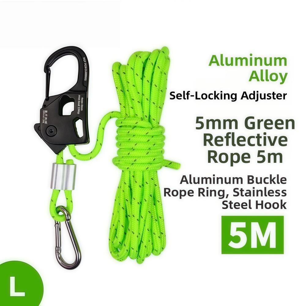Aluminum Alloy Tent Rope Tensioner Stainless Steel Tarp Tightener  Outdoor Tool