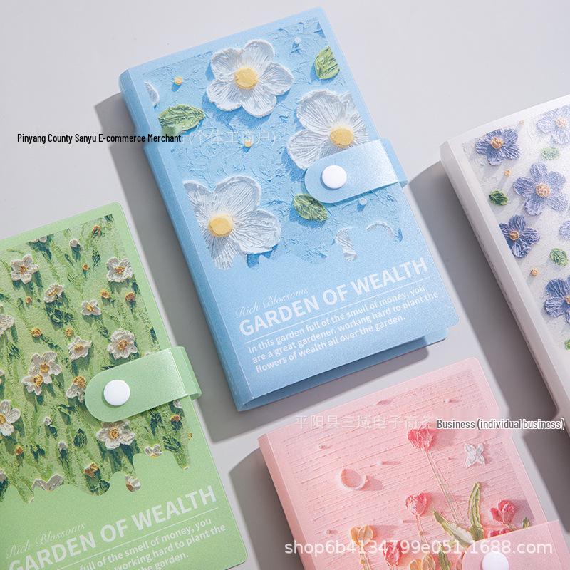 Transparent Oil Painting Savings Album for Cash Storage