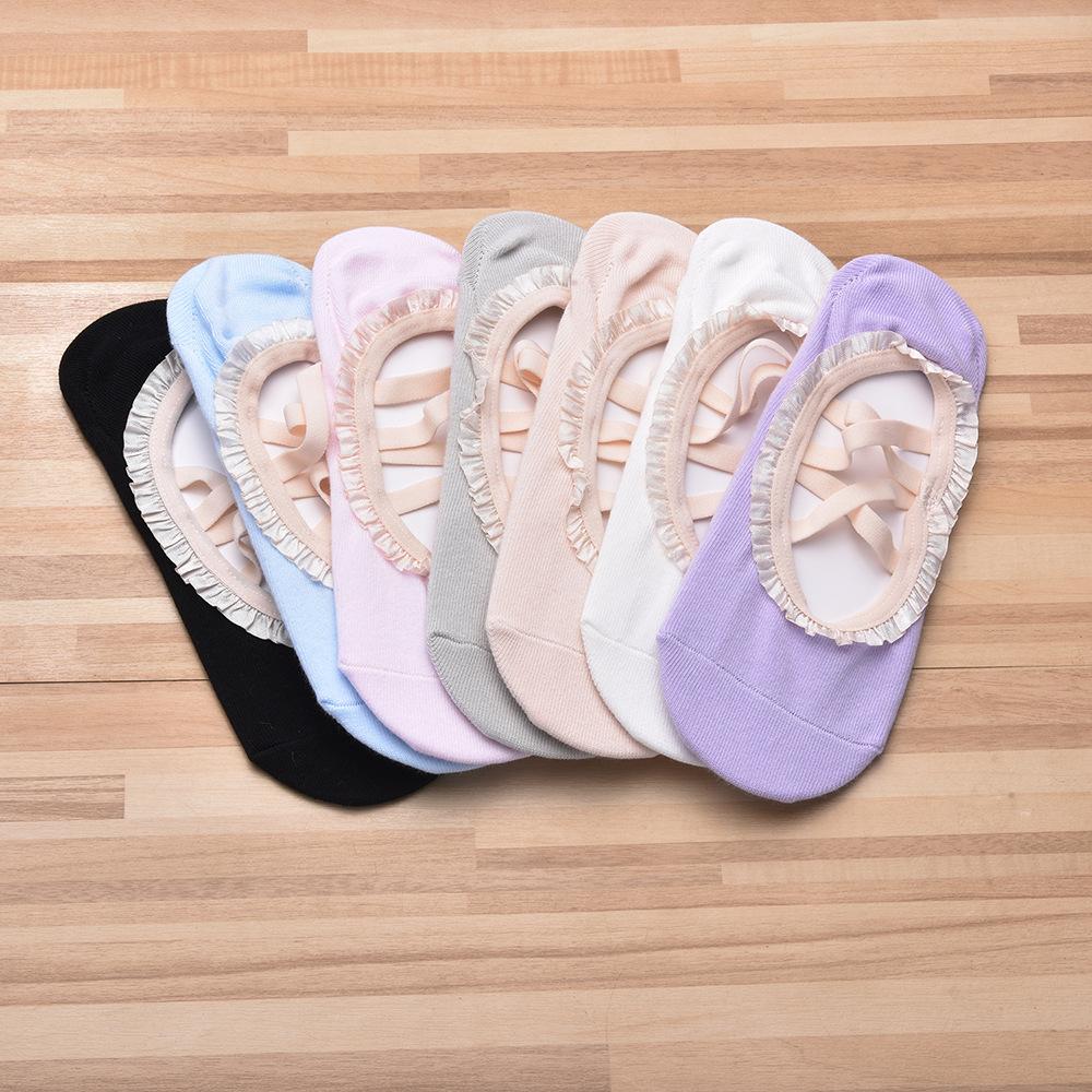 Ladies Cross Strap Yoga Socks Bottom Non-Slip Floor Dance Fitness Pilates