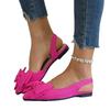 Large Size Bow, Solid Color, Pointed Head, Light Mouth, Foot Cover, Flat Women's Shoes, Large Size Sandals.
