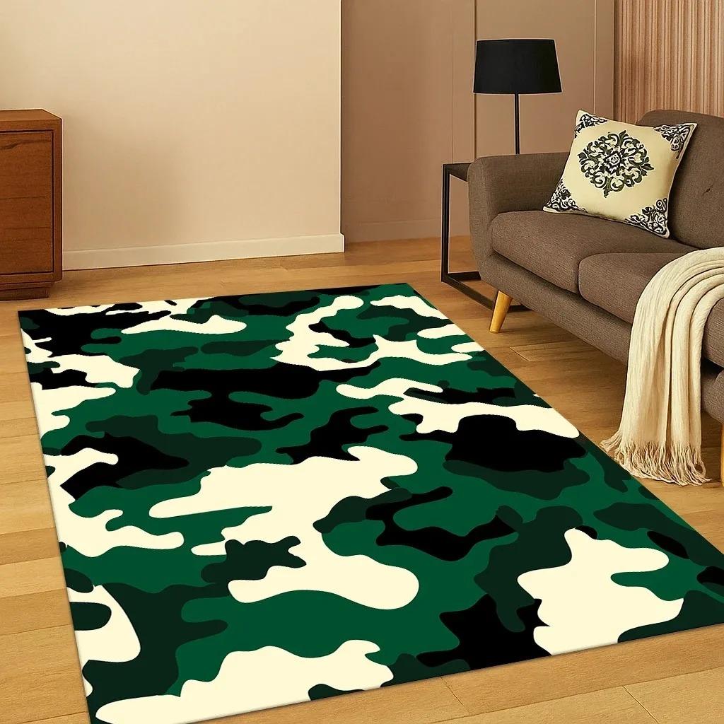 Military Colorful Camouflage Carpet Rug for Home Bedroom Living Room Sofa Doormat Kitchen Decor Kid Play Non-slip Area Rug Mats