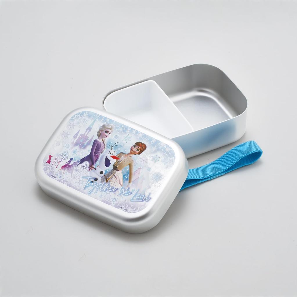 Skater Aluminum Bento Box for 370ml Insulated Lunch Belt Made in Disney Frozen Kids, Capacity, Storage, Included, Japan, 26, Girl's ALB5NV-A