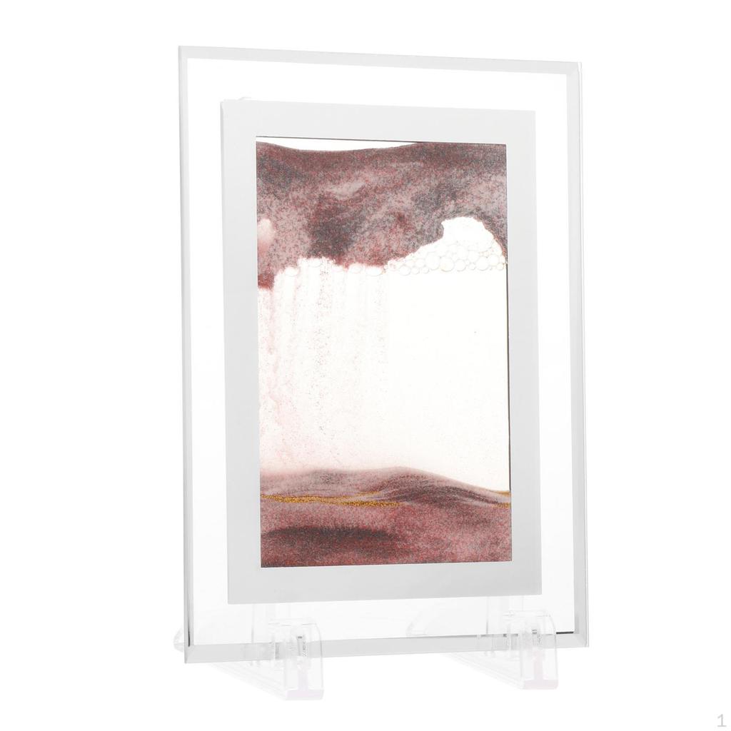 Picture Flowing with Stand Glass for Home Decor Bookshelves Ornament Relaxing