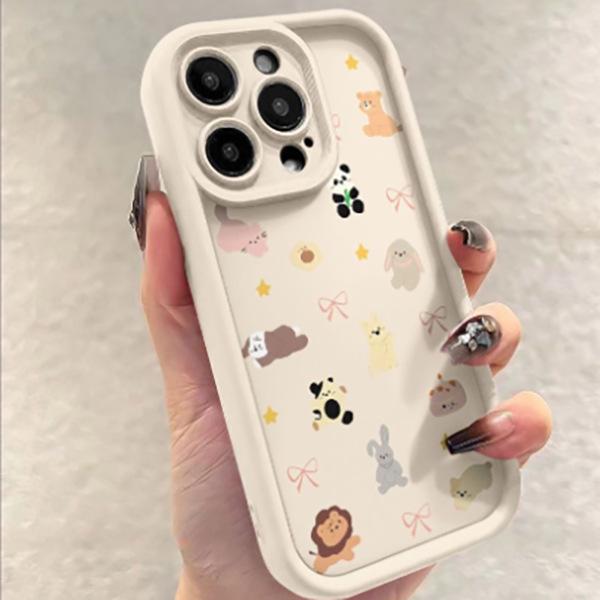 

Tiered Shell Small Animal Case for Apple 17 Pro Max, 16 Doodle, and 14/13 Pro X/XS белый