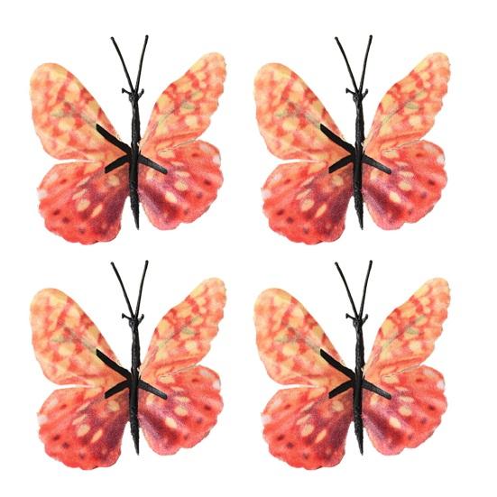 4 Pcs 3D Butterfly Wall Stickers Colorful Butterflies Wall Decal Removable Wall Art Murals for DIY Crafts Home Office Party Bedroom Decoration