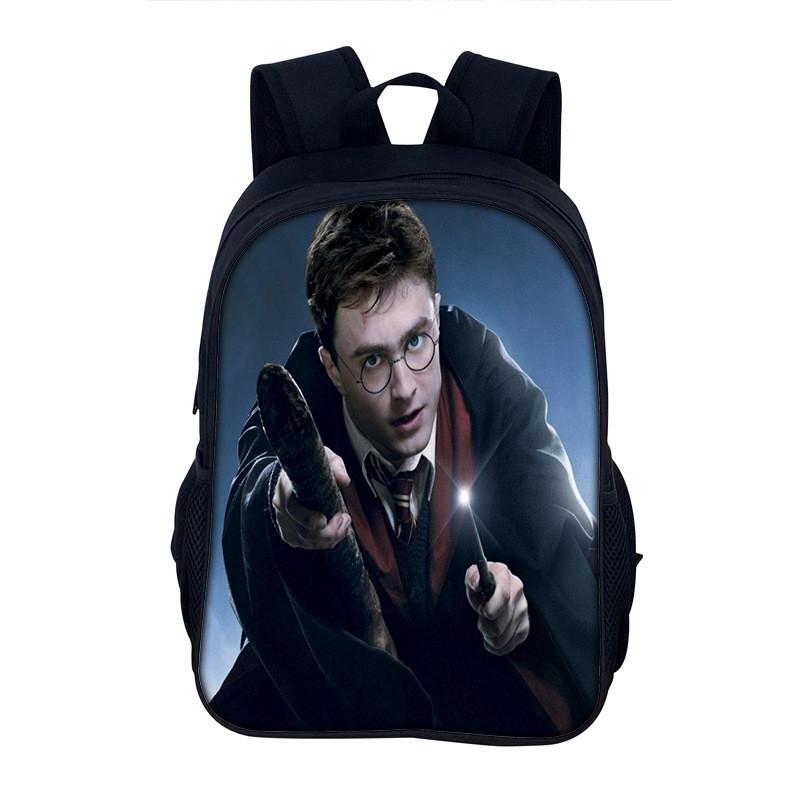 Harry Potter Student Backpack Nylon School Bag With Padded Laptop Compartment For Boys And Girls