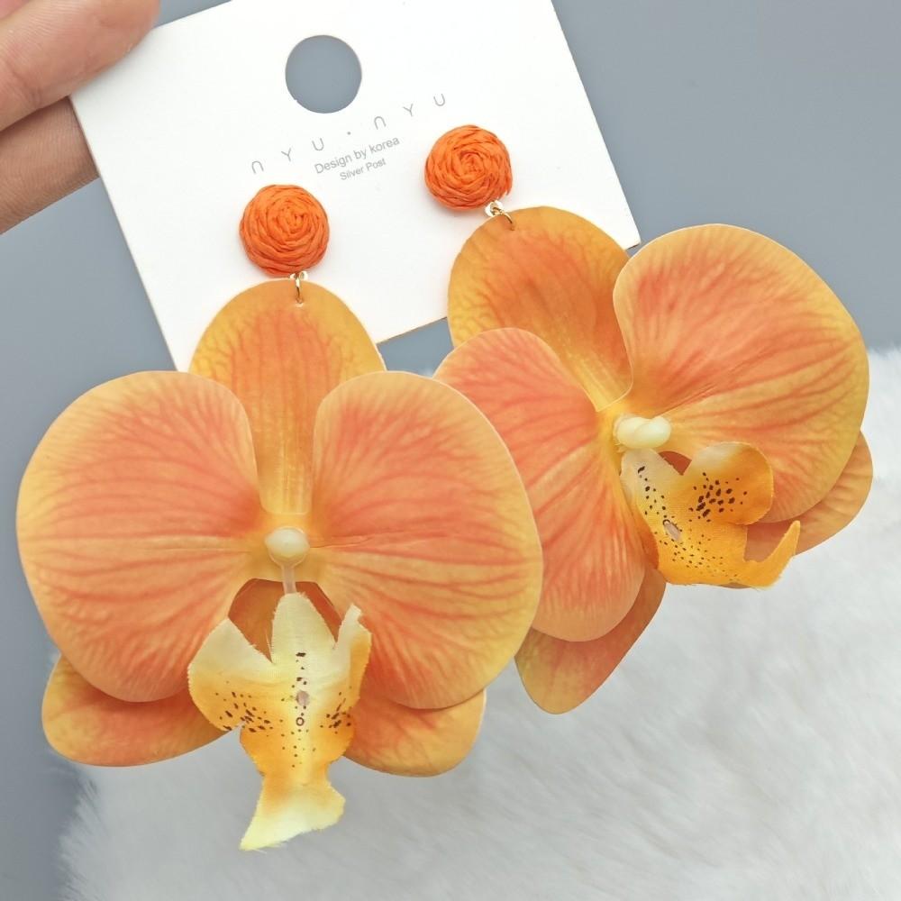 Exaggerated Flower Earrings Simulated Flower Flower Drop Earrings Butterfly Orchid Earrings  Women
