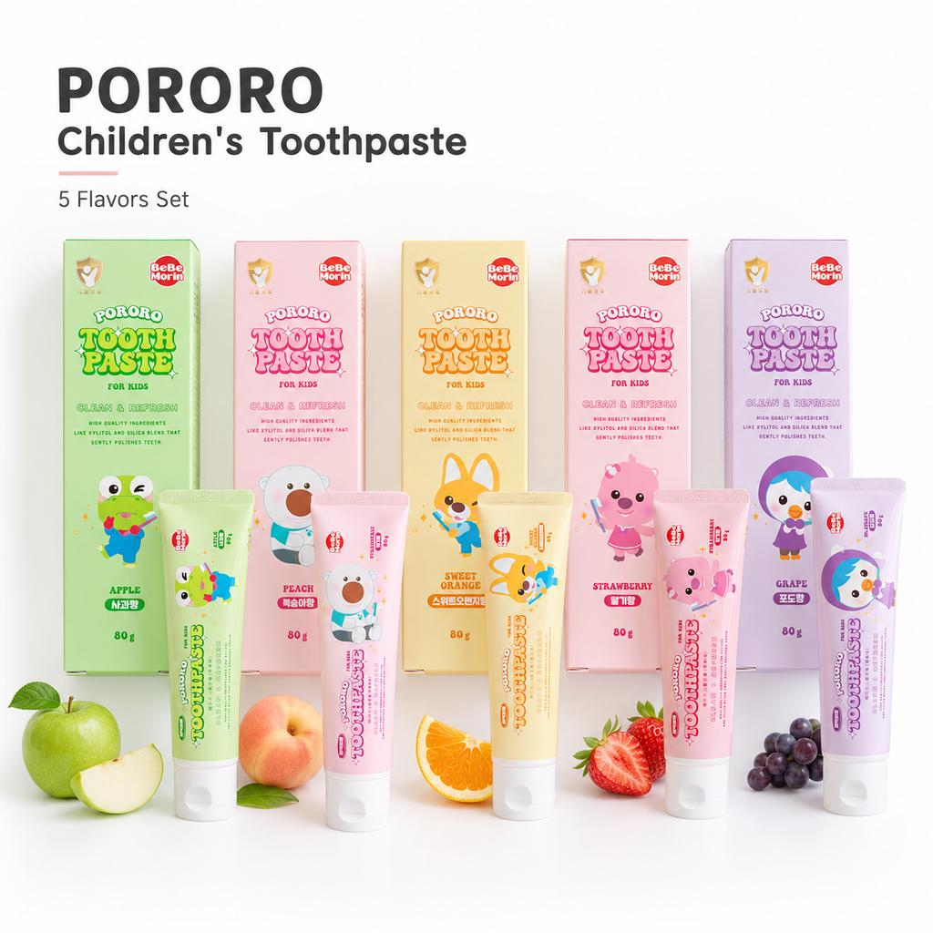 Dentifricio per Bambini PORORO 90g 5 gusti