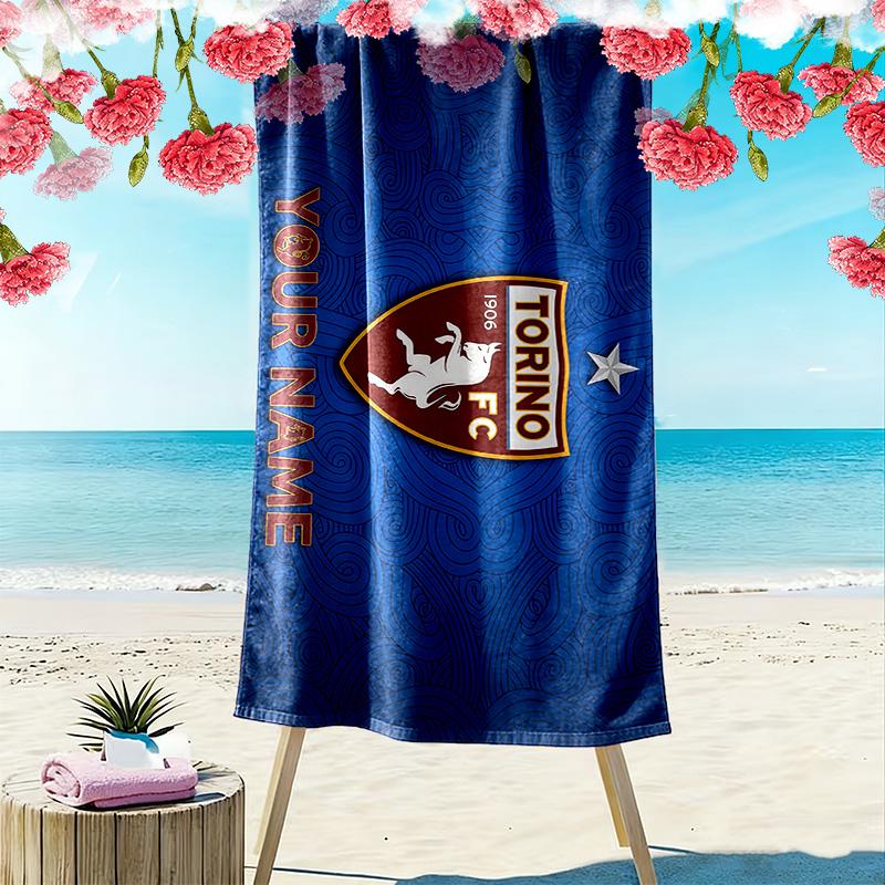 Toalla de Playa con Estampado del Torino FC, Toalla Grande Suave de Secado Rápido para Playa, Camping, Natación