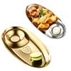 Bandeja de cena de acero inoxidable Plato para aperitivos Plato para servir aperitivos Plato para patatas fritas Contenedor de almuerzo Platos para dumplings Accesorios de cocina