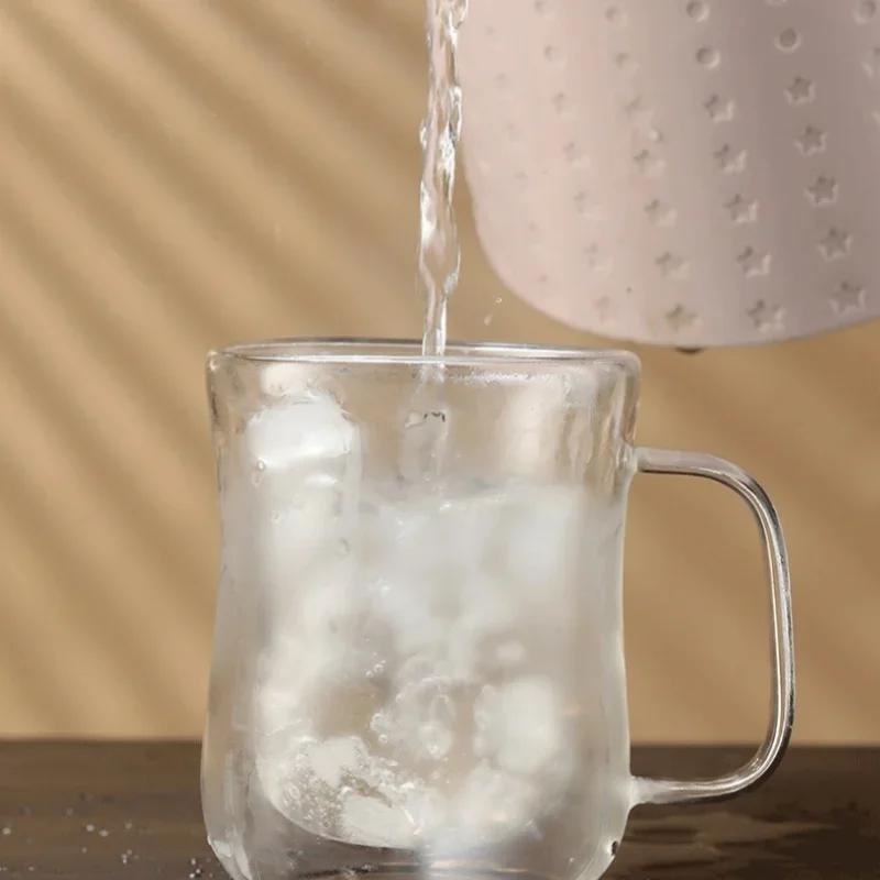 Heat-Resistant Double Wall Glass Cup Beer Coffee Cup Handmade Beer Tumbler Mug Tea Juice Whiskey Mugs Transparent Drinkware