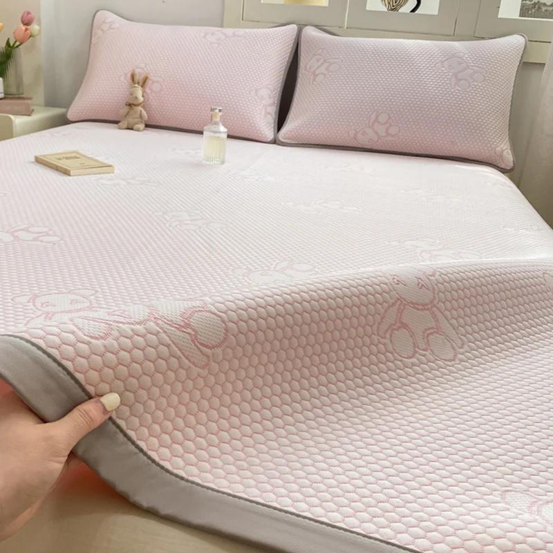 2026 Summer High-quality Ice Bean Summer Mat for Bed Air-Permeable Sleeping Naked Cooling Mat Cool Down Coolness Bed Mat Cold