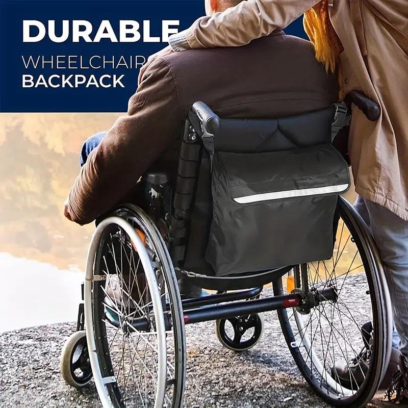 Outdoor Wheelchair Rear Bag Reflective Tape Waterproof Storage Bag Water Bottle Storage Bag Accessories Suitable For Wheelchairs