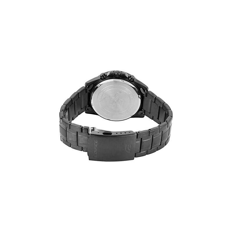 Casio EDIFICE Waterproof Versatile Black Chain Quartz Movement Stainless Steel Strap Japanese and Korean Watch Men's Watch Black Dial EFV-540DC-1B