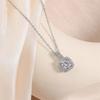 ZAKOL Simple Geometric Crystal White Zircon Pendant Necklace For Women copper-Color Wedding Party Zircon Gift With Box