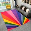 Illusion Regnbue Kromatisk Farge Områdeteppe, Teppe for Hjem Stue Soverom Sofa Dørmatte Dekor, barn Sklisikker Gulvmatte 3D