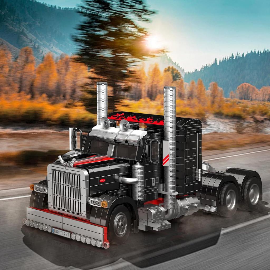 MOULD KING 10037 technische Auto Baustein Die Amerikanischen Lkw Modell Set Montage Auto Ziegel Spielzeug Kinder Weihnachten Geschenk