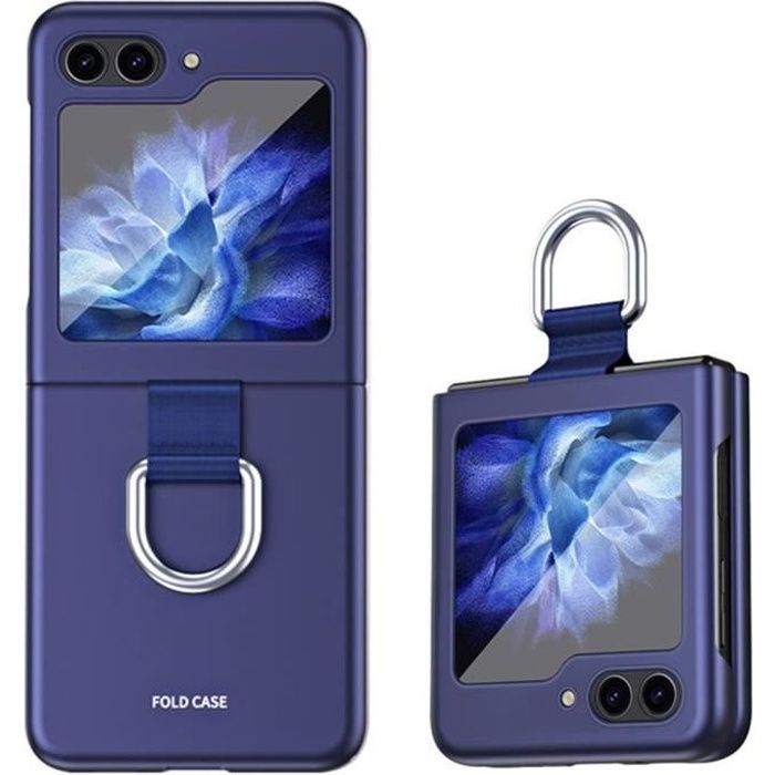 Coque de protection - BOOLING - Samsung Galaxy Z Flip 5 - Antichoc - Anti-rayures - Bleu Marine
