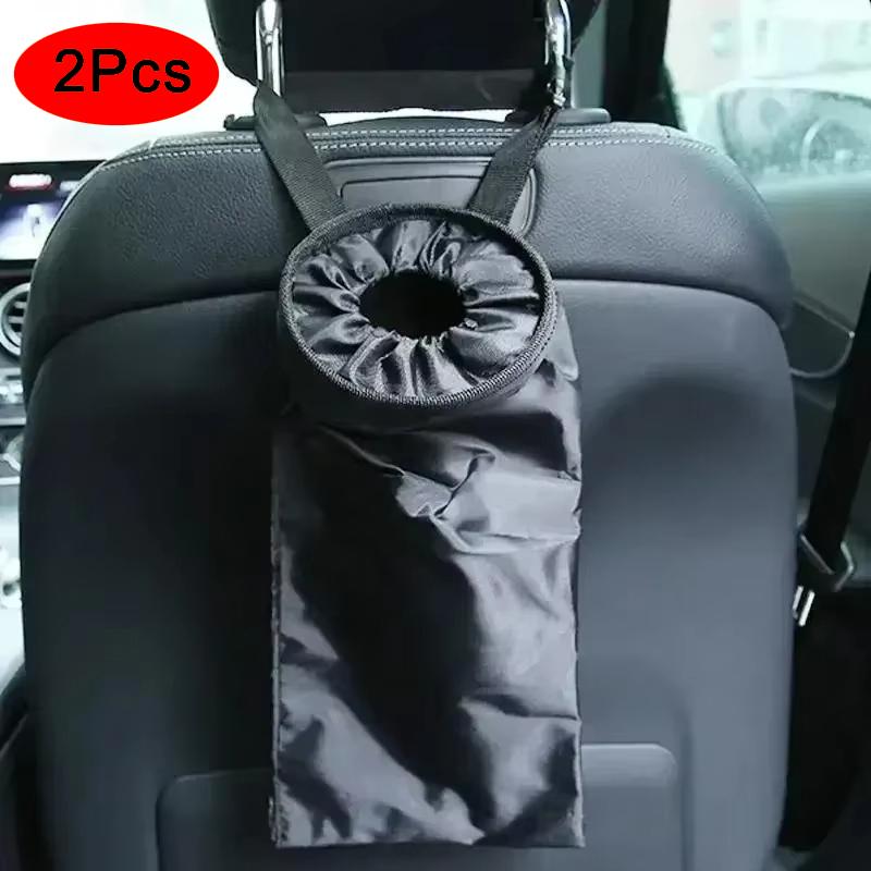 

2PCS Universal Car Garbage Bag Back Seat Headrest Litter Trash Garbage Can Car Seat Back Trash Holder Hang Litter Bag Storage