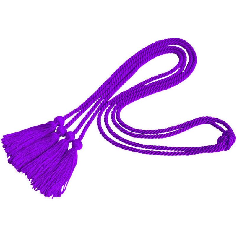 Bcpress 4 Pack Yarn Honor Cord Graduation Cords with Tassel for Graduation Students (Purple)
