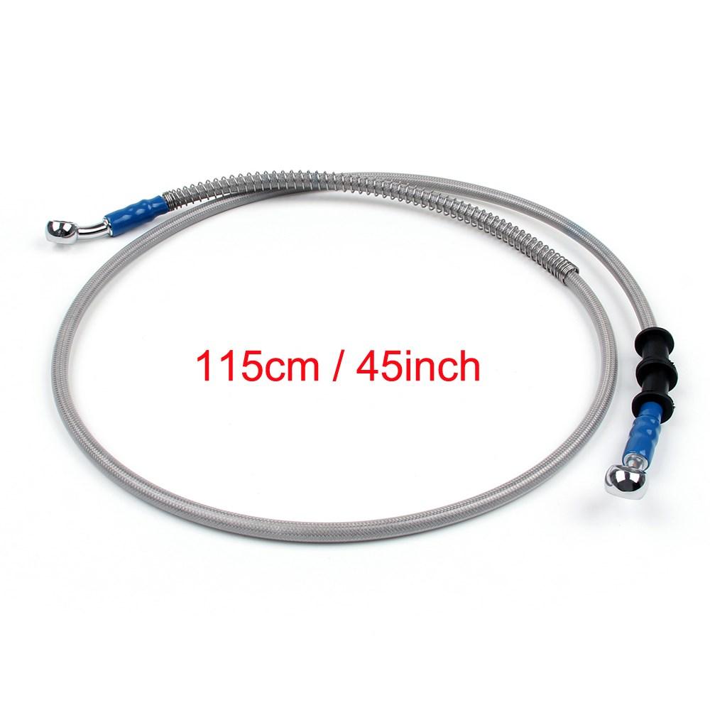 115cm/45" M10 Brake Oil Hose Line Banjo Fitting Stainless Steel End