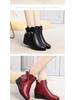 Autumn Winter Women’s Non-Slip Wedge Heel Ankle Boots - Warm Velvet Lined for Mature & Elderly