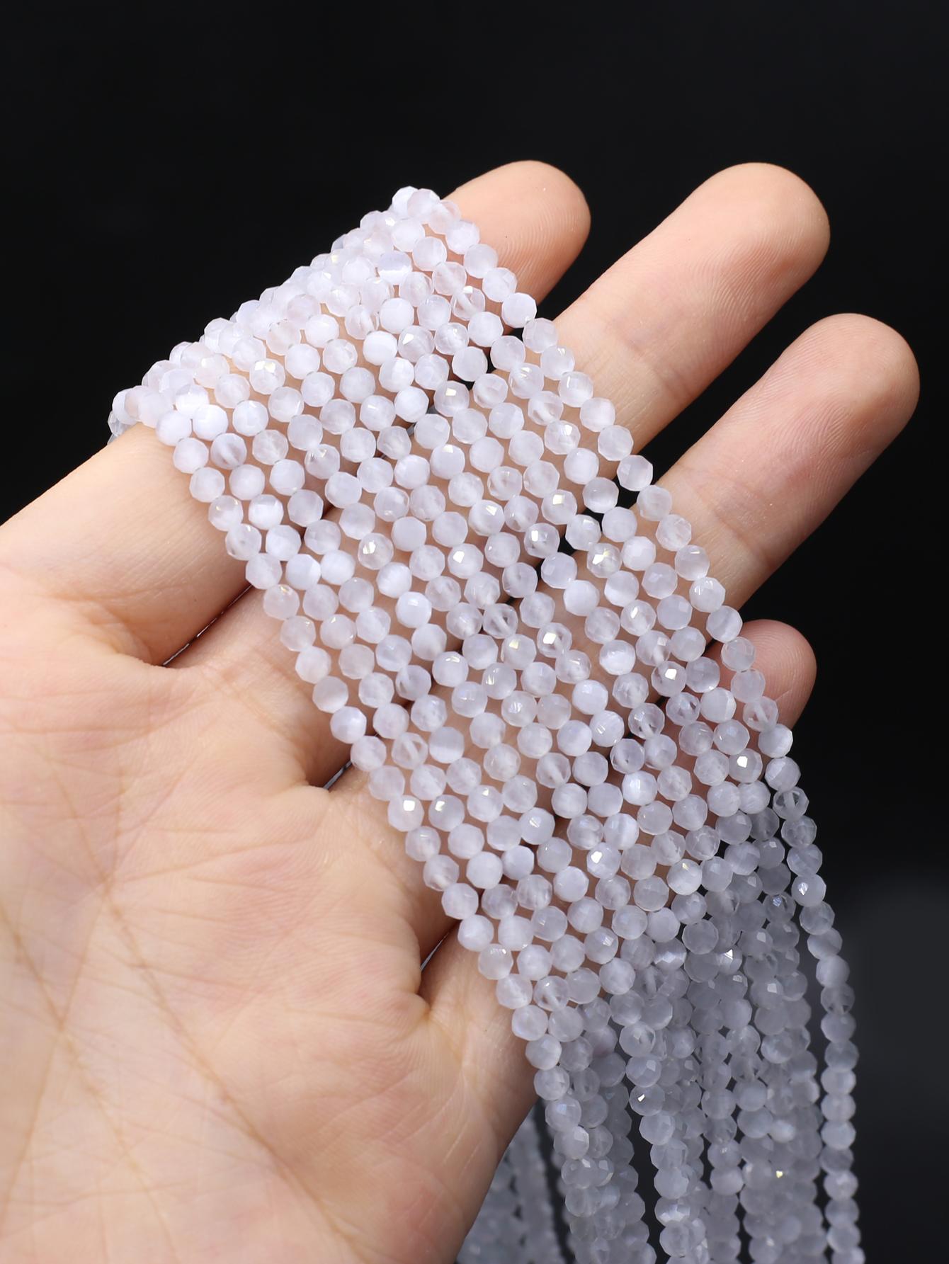 

Грановані намистини з натурального каменю Опалові ізоляційні намистини Підвіски для виготовлення ювелірних виробів Намисто своїми руками Браслет Сережки Аксесуар 3mm