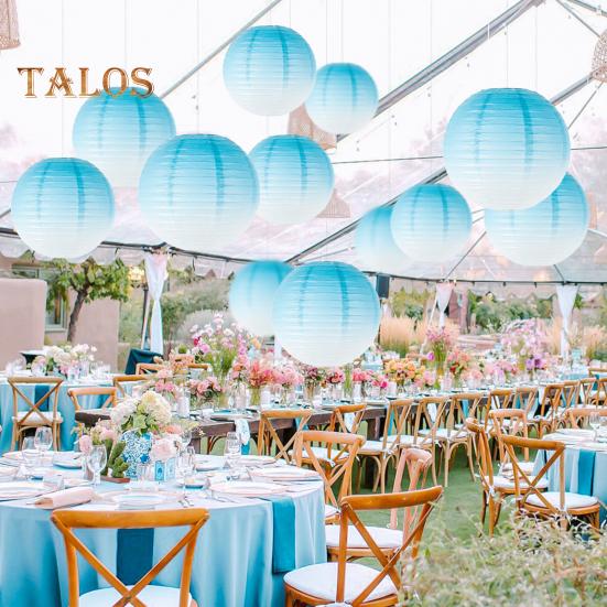 Paper Lantern Gradient Color Summer Party Wedding Lantern Decorative Light Indoor Outdoor Festive Atmosphere Decor