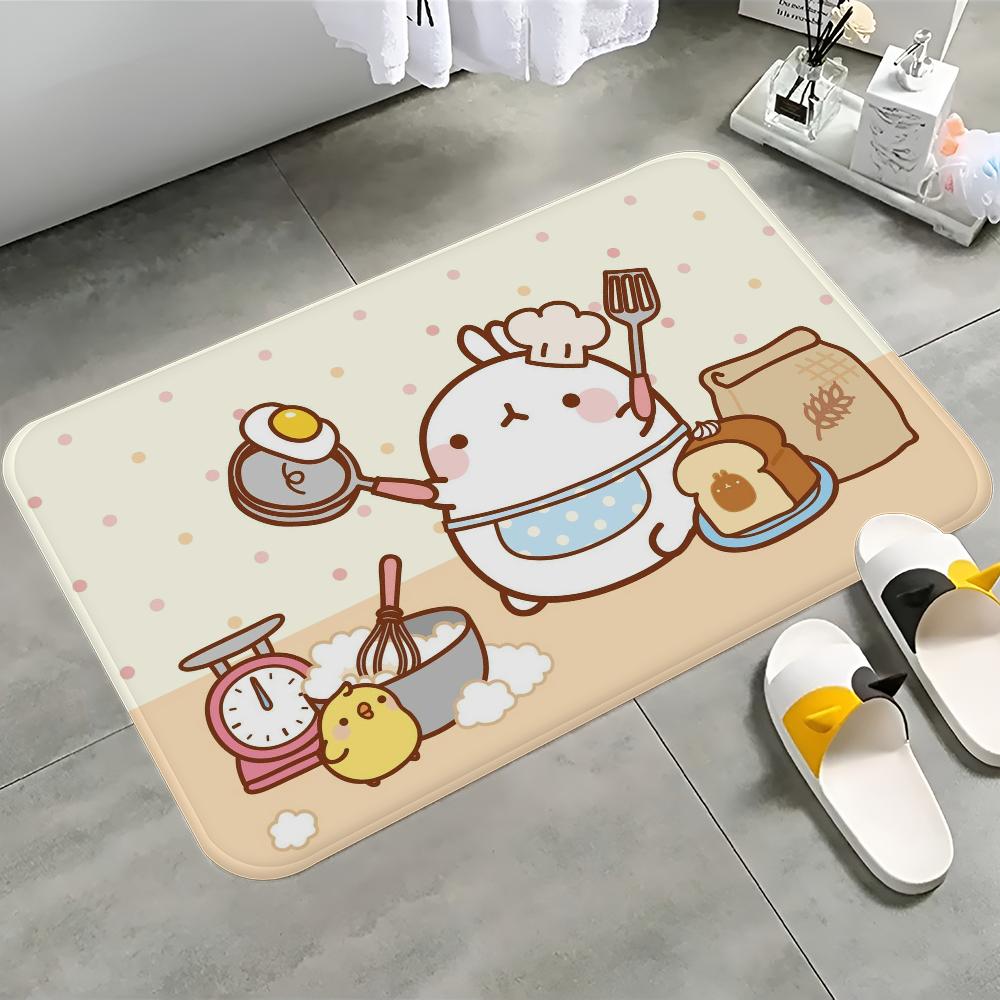 Molang Door Mat Washable Non-Slip Living Room Sofa Chairs Area Mat Kitchen Doormat Area Rug