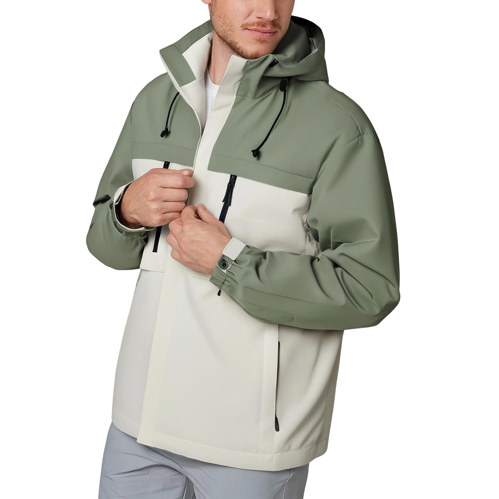 

Мужская и женская куртка-ветровка для занятий спортом на открытом воздухе XXXL зелёный