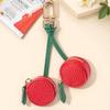 Fruit Shape Cherry Design Fruit Charm Coin Purse Blueberry Peach Cute Key Chain Mini Pouch Wallet Gift For Airtag Girl Women