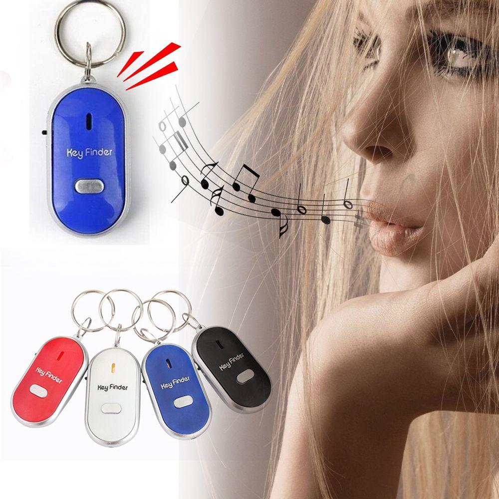 Torch Keychain Key Locator Keyfinder Locator Tracker Sound Control Alarm LED Whistle Key Finder
