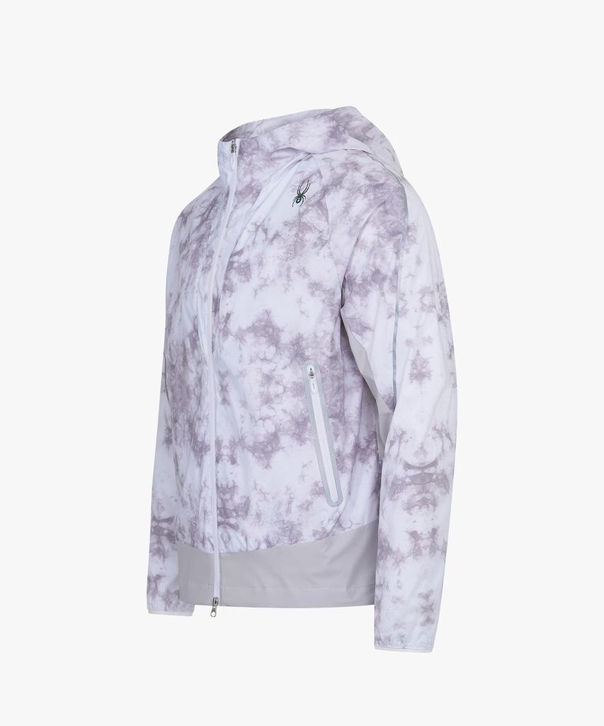 Spyder Men'S Running Pattern Hooded Zip-Up Jacket Spkfcnjk231Mwht