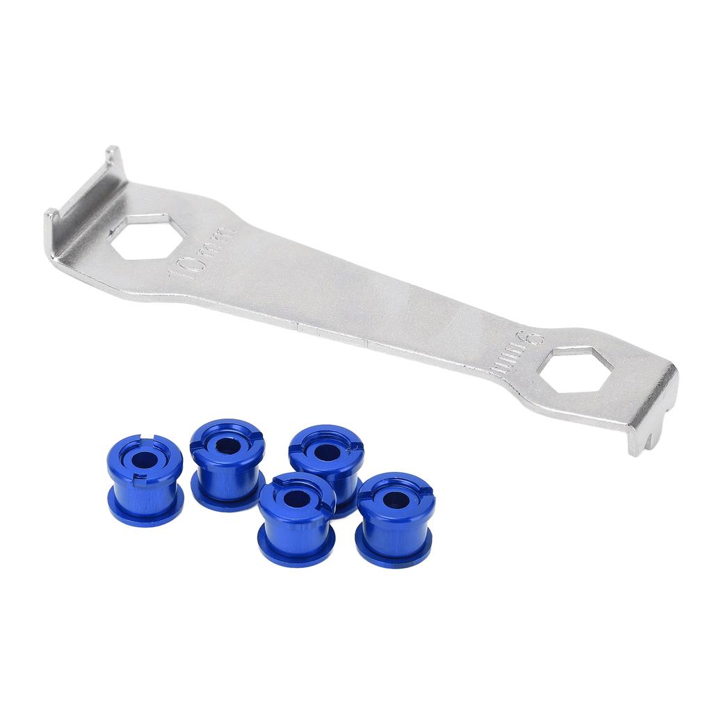 Single Chainring Bolts Corrosion Resistance Anodic Oxidation Fine Workmanship Bright Color Chainring NutsBlue